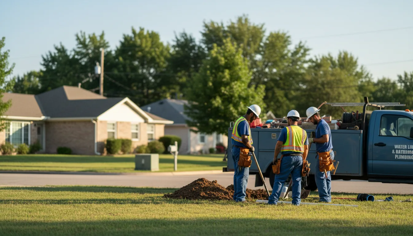 Residential water line and bathroom plumbing service in Warrington, PA